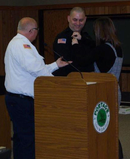 Portage Fire Department swears in newest engineer